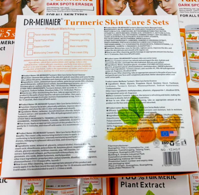 Coffret Soin Visage Complet Dr-Meinaier - Turmeric Dark Spots Eraser