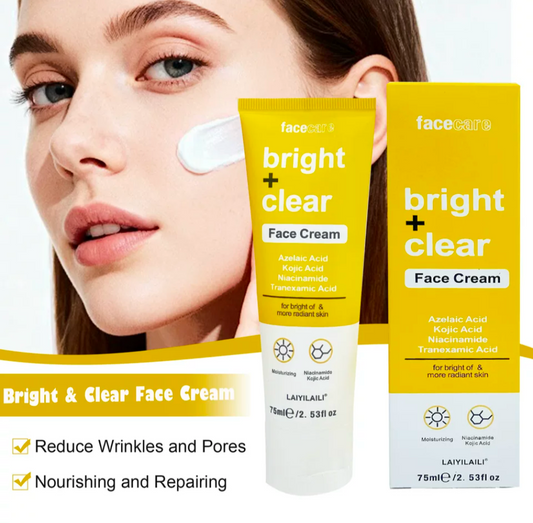 Crème Visage Anti-Taches & Éclat "Bright + Clear" – FaceCare (75ml)