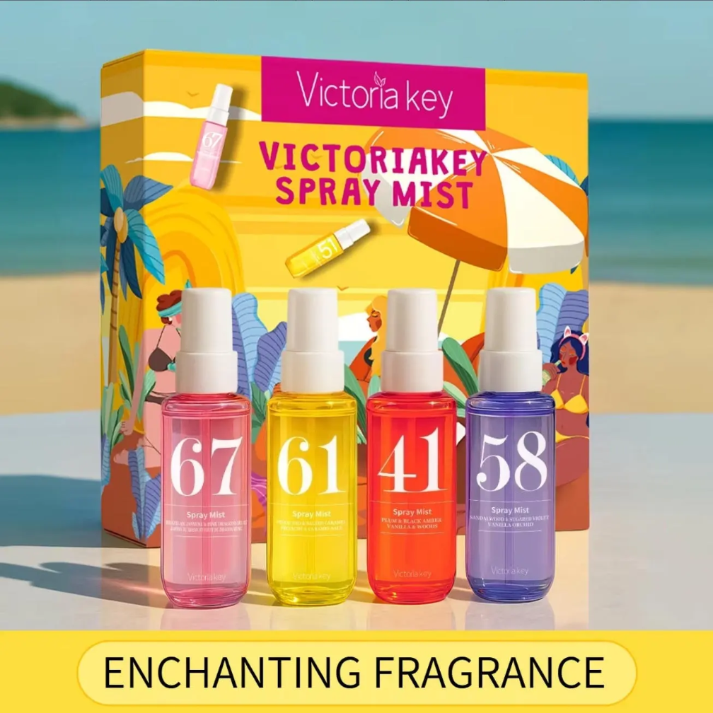 Coffret Brumes Parfumées VictoriaKey - Set de 4 Sprays Evasion