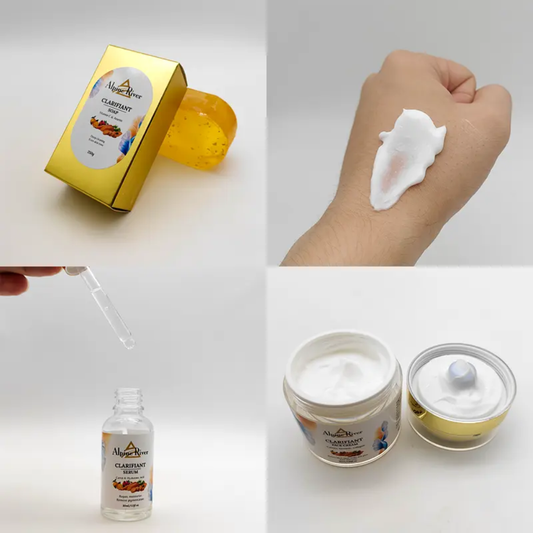 Pack Routine Éclat Anti-Taches "Clarifiant" – Alpine River (Savon + Sérum + Crème)