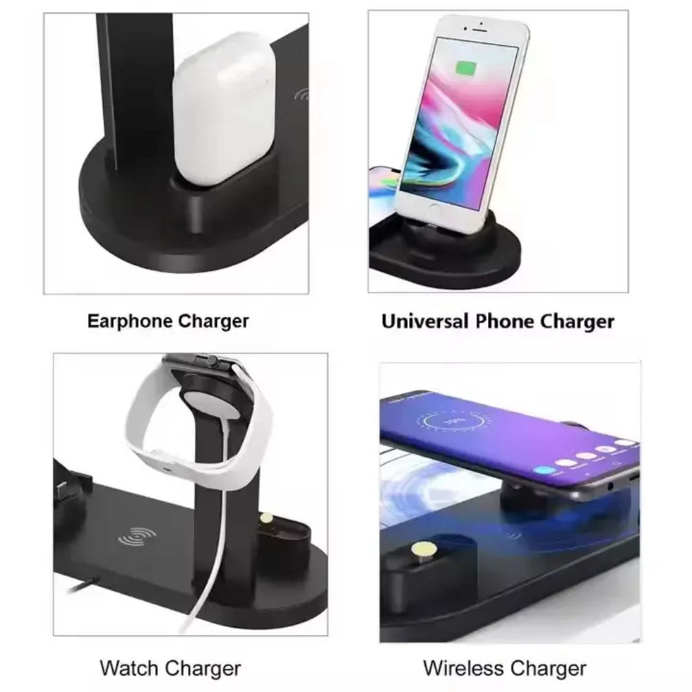 Station de Charge Rapide Multi-Appareils 6-en-1 - L'Organisateur Ultime