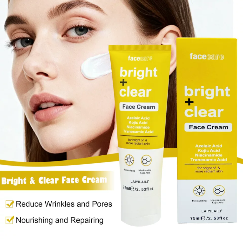 Crème Visage Anti-Taches & Éclat "Bright + Clear" – FaceCare (75ml)
