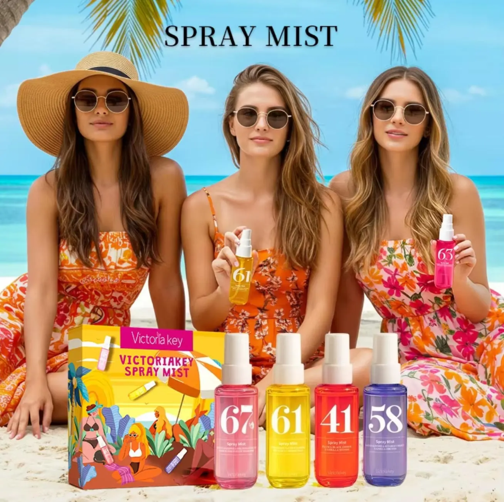 Coffret Brumes Parfumées VictoriaKey - Set de 4 Sprays Evasion
