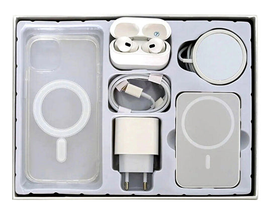Premium 6-in-1 MagSafe Geschenkset | Das ultimative Zubehör-Kit (Für iPhone 12 bis 17 ProMax)