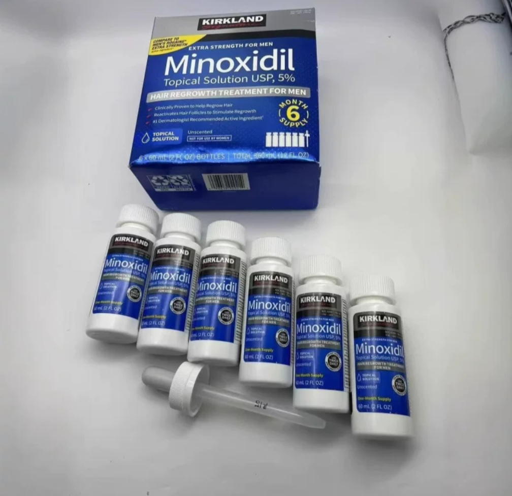 Minoxidil 5% Kirkland Signature | Traitement Anti-Chute & Repousse Cheveux (Cure 6 Mois)