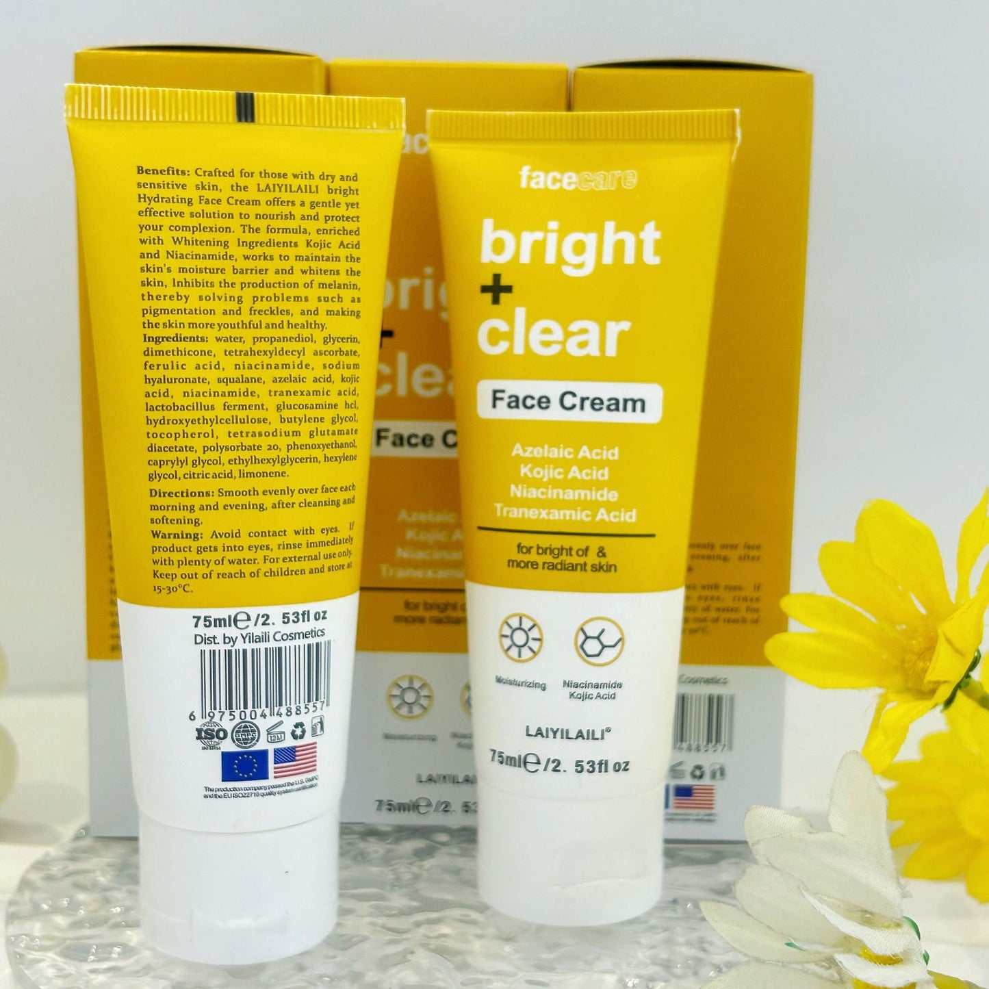 Crème Visage Anti-Taches & Éclat "Bright + Clear" – FaceCare (75ml)